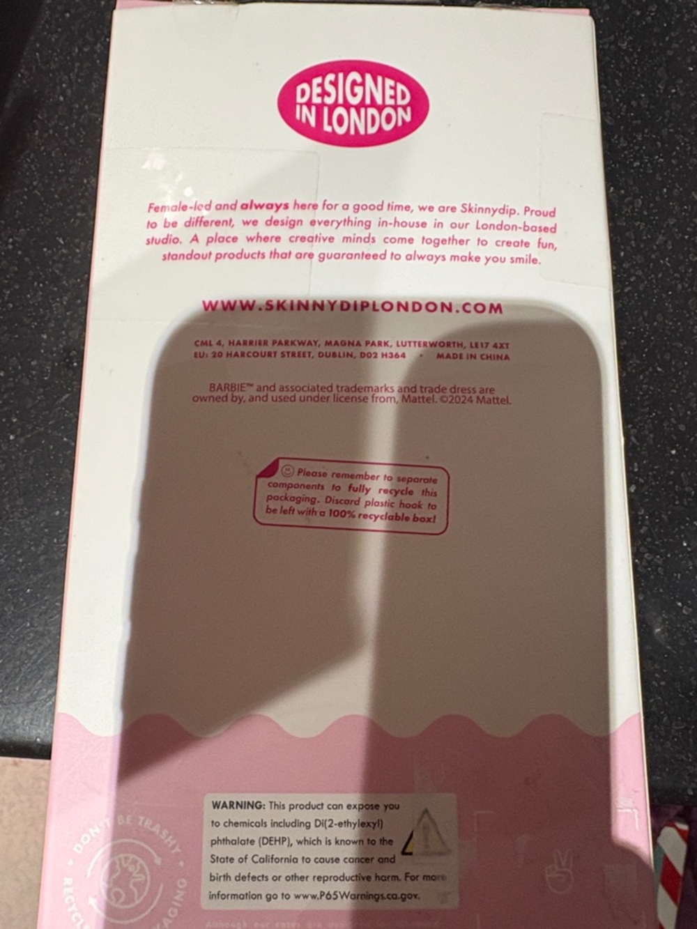 Barbie Pink Silicone Phone Case with Hot Pink Icons - Picture 2 of 2